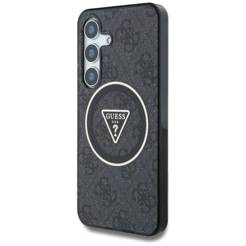 Kup Etui Guess 4G Glitter Triangle Buttons MagSafe do Samsung Galaxy S25+ Plus czarny - GUE4242 - {ean13} - Sklep Home Screen