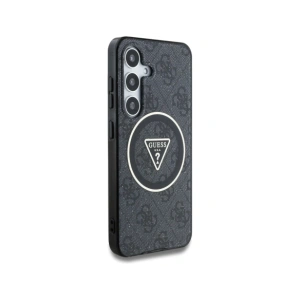 Kup Guess Butoane Triunghiulare Glitter 4G MagSafe Samsung Galaxy S25+ Plus negru - GUE4242 - {ean13} - Sklep Home Screen