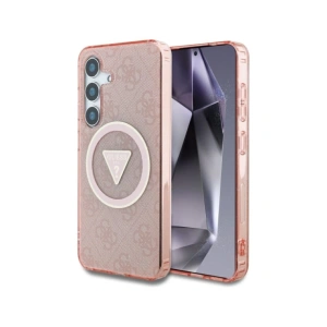 Buy Guess 4G Glitter Triangle Buttons MagSafe Samsung Galaxy S25 pink - GUE4243 - {ean13} - Home Screen Store Europe