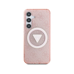 Buy Guess 4G Glitter Triangle Buttons MagSafe Samsung Galaxy S25 pink - GUE4243 - {ean13} - Home Screen Store Europe