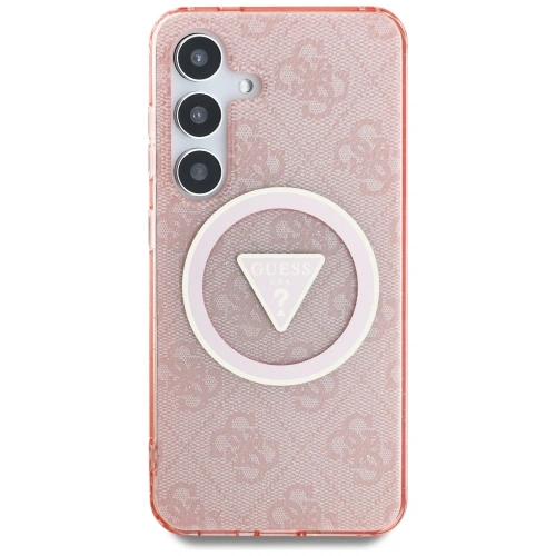 Buy Guess 4G Glitter Triangle Buttons MagSafe Samsung Galaxy S25 pink - GUE4243 - {ean13} - Home Screen Store Europe