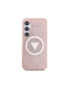 Kup Etui Guess 4G Glitter Triangle Buttons MagSafe do Samsung Galaxy S25 różowy - GUE4243 - {ean13} - Sklep Home Screen