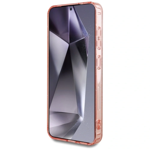 Kup Guess butoane triunghiulare glitter 4G MagSafe Samsung Galaxy S25 roz - GUE4243 - {ean13} - Sklep Home Screen