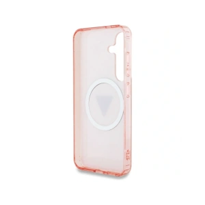 Kup Guess butoane triunghiulare glitter 4G MagSafe Samsung Galaxy S25 roz - GUE4243 - {ean13} - Sklep Home Screen