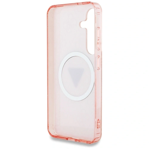 Buy Guess 4G Glitter Triangle Buttons MagSafe Samsung Galaxy S25 pink - GUE4243 - {ean13} - Home Screen Store Europe