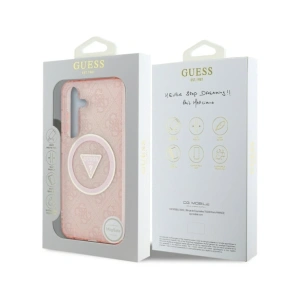 Buy Guess 4G Glitter Triangle Buttons MagSafe Samsung Galaxy S25 pink - GUE4243 - {ean13} - Home Screen Store Europe