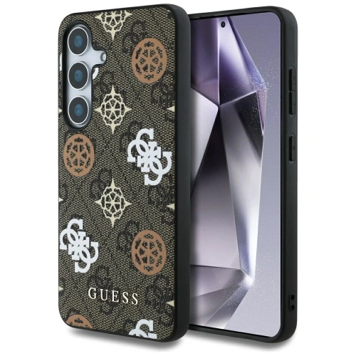 Kup Etui Guess 4G Printed Colored Peony Pattern MagSafe do Samsung Galaxy S25 brązowy - GUE4244 - {ean13} - Sklep Home Screen