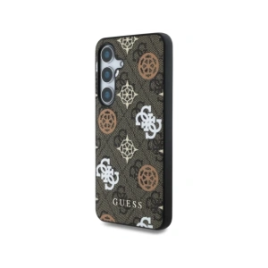 Kup Etui Guess 4G tištěný barevný vzor pivoňky MagSafe pro Samsung Galaxy S25 hnědý - GUE4244 - {ean13} - Sklep Home Screen