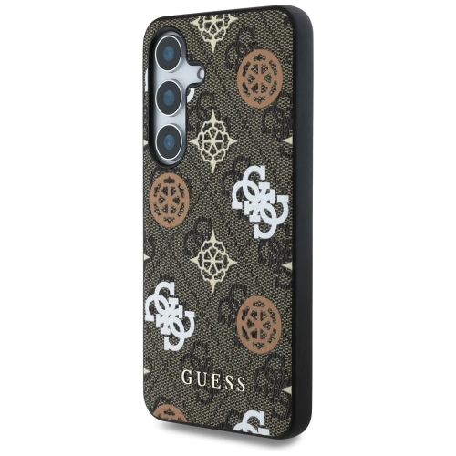 Kup Etui Guess 4G Printed Colored Peony Pattern MagSafe do Samsung Galaxy S25 brązowy - GUE4244 - {ean13} - Sklep Home Screen