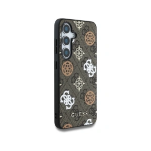 Kup Etui Guess 4G tištěný barevný vzor pivoňky MagSafe pro Samsung Galaxy S25 hnědý - GUE4244 - {ean13} - Sklep Home Screen