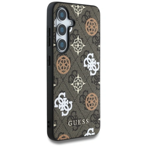 Kup Etui Guess 4G Printed Colored Peony Pattern MagSafe do Samsung Galaxy S25 brązowy - GUE4244 - {ean13} - Sklep Home Screen