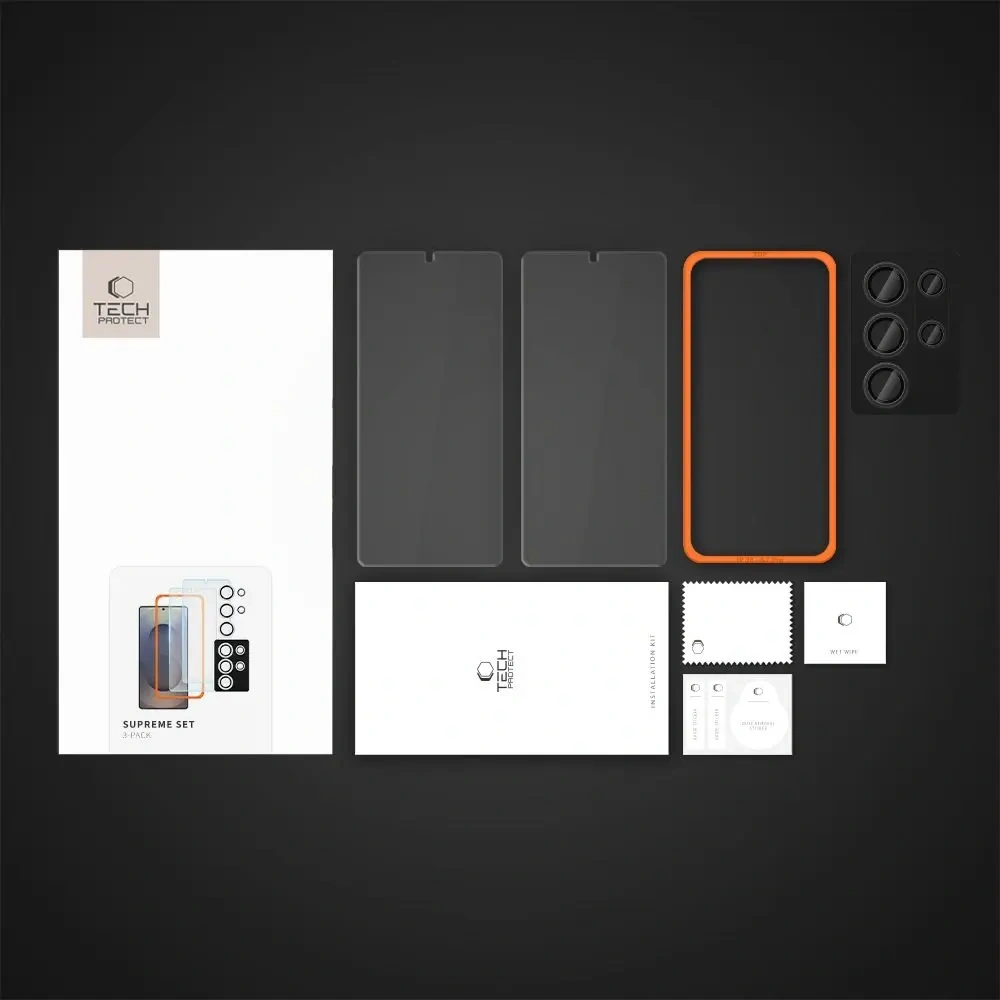 Szkło hartowane Tech-Protect Supreme Set Samsung Galaxy S25 Ultra Clear [3 PACK]