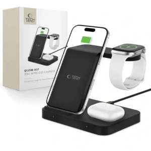 Kup Ładowarka bezprzewodowa Tech-Protect QI15W-A37 3in1 Wireless Charger For Android & Apple Black - THP3838 - {ean13} - Sklep Home Screen