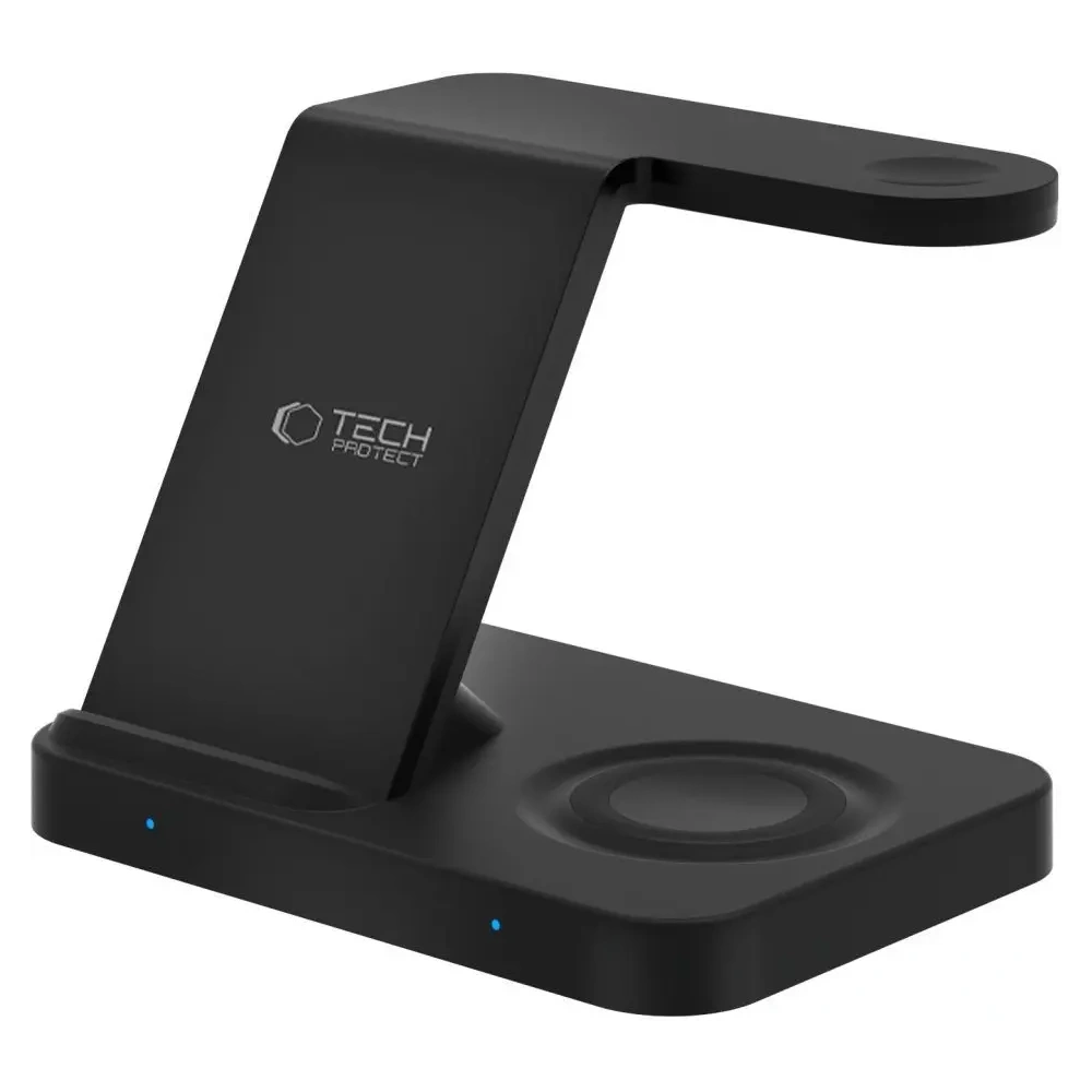 Ładowarka bezprzewodowa Tech-Protect QI15W-A37 3in1 Wireless Charger For Android & Apple Black