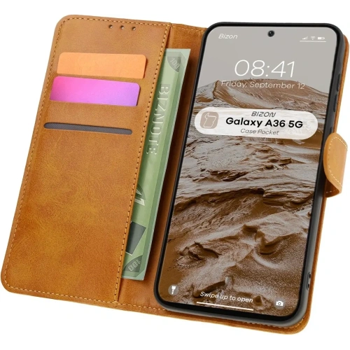 Buy Bizon Case Pocket Samsung Galaxy A36 5G brown - BIZ8164 - {ean13} - Home Screen Store Europe