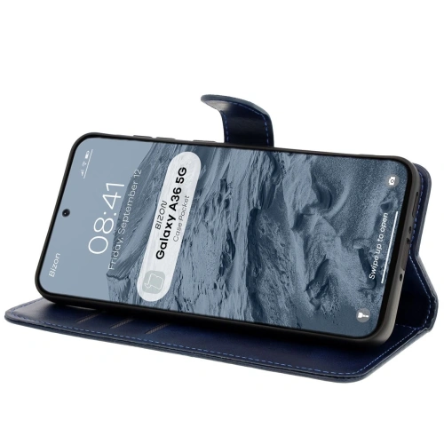 Kup Etui z klapką Bizon Case Pocket do Samsung Galaxy A36 5G granatowe - BIZ8165 - {ean13} - Sklep Home Screen