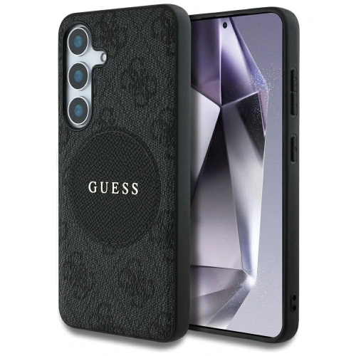 Kup Etui Guess 4G Round Patch Classic Logo MagSafe pro Samsung Galaxy S25 černé - GUE4245 - {ean13} - Sklep Home Screen