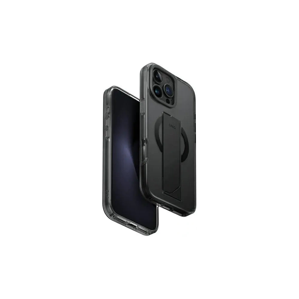 Etui UNIQ Heldro Max Apple iPhone 16 Pro Max MagClick Charging czarny/vapour smoke