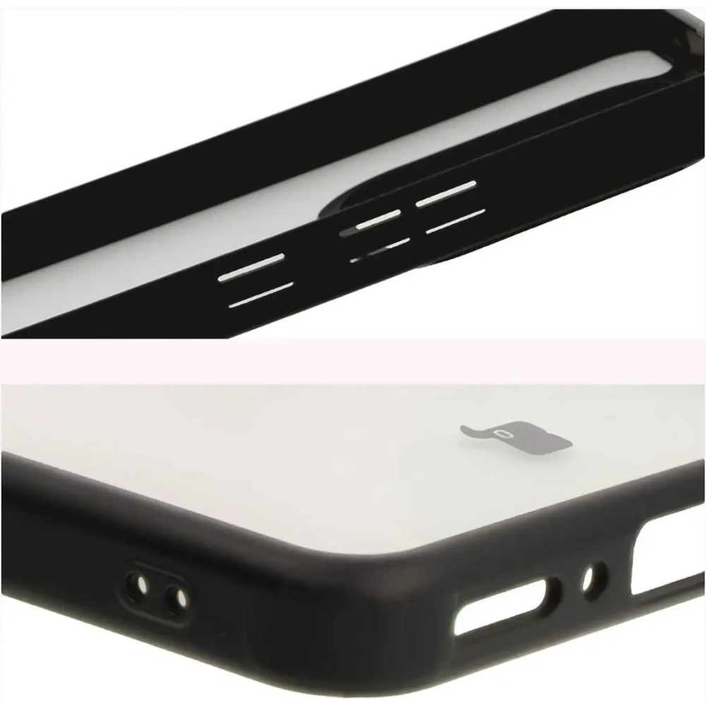 Etui Bizon Case Angelo do Xiaomi Redmi Note 14 5G przydymione z czarną ramką