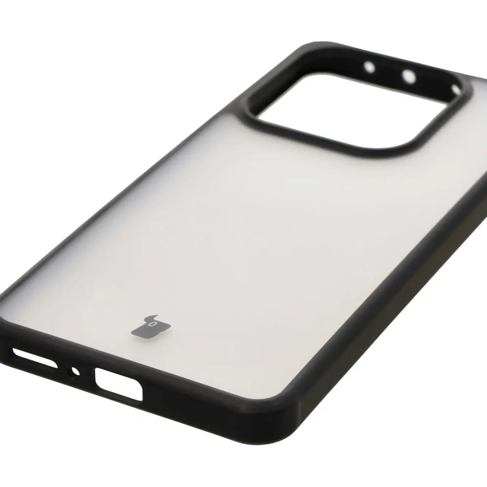 Etui Bizon Case Angelo do Xiaomi Redmi Note 14 5G przydymione z czarną ramką