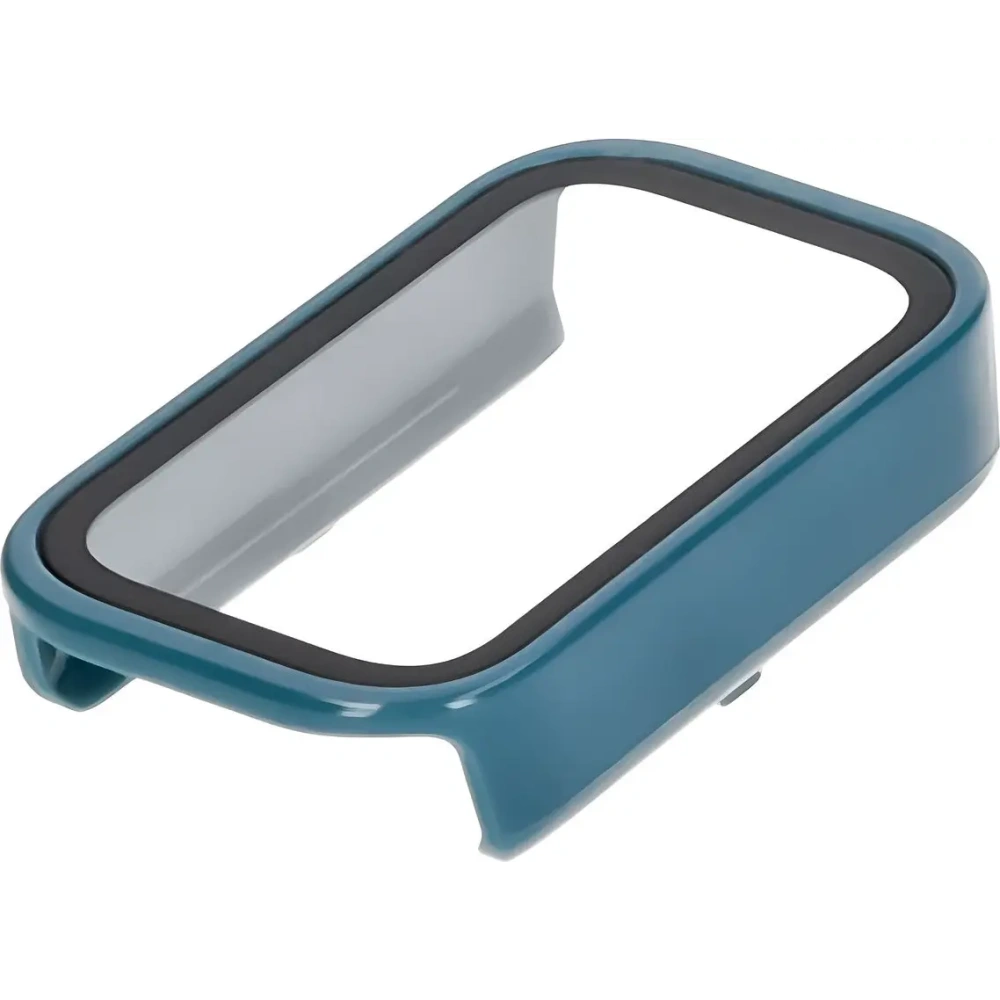 Etui ze szkłem do zegarka Bizon Case+Glass Watch do Xiaomi Mi Smart Band 9 Active / Redmi Band 3 zielone