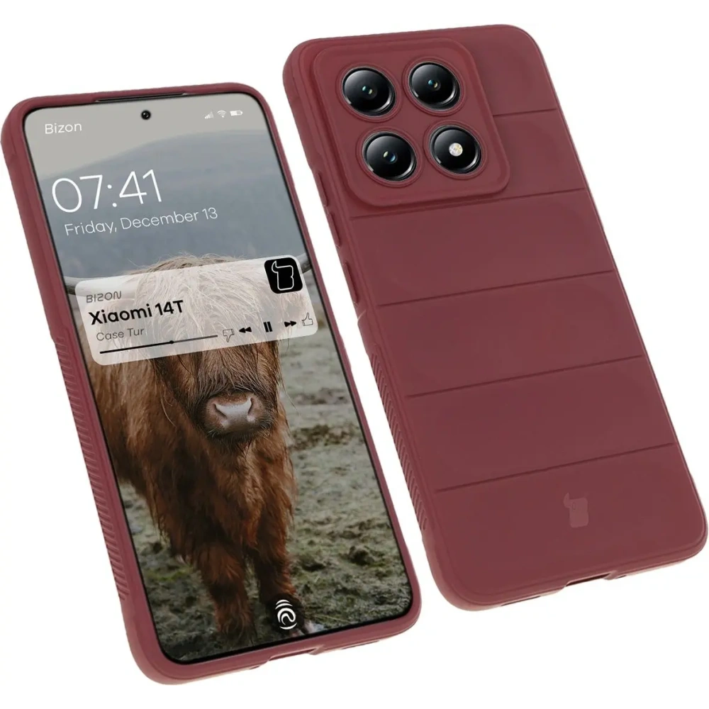 Pancerne etui Bizon Case Tur do Xiaomi 14T ciemnofioletowe