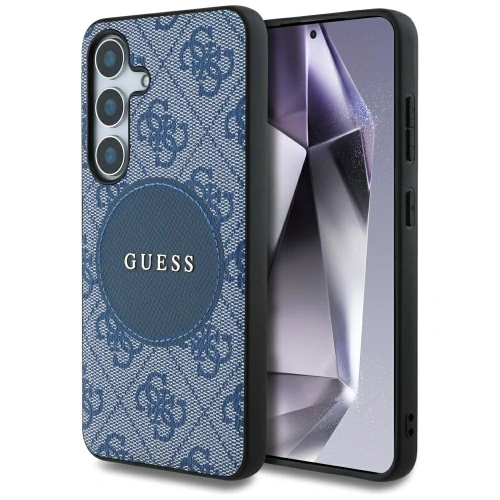 Kup Etui Guess 4G Round Patch Classic Logo MagSafe do Samsung Galaxy S25+ Plus niebieski - GUE4248 - {ean13} - Sklep Home Screen