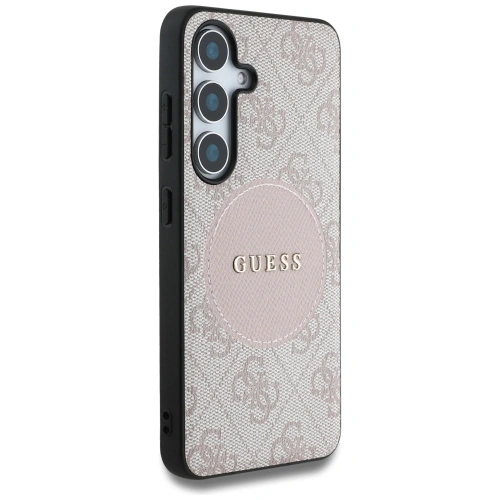 Kup Etui Guess 4G Round Patch Classic Logo MagSafe do Samsung Galaxy S25 różowy - GUE4250 - {ean13} - Sklep Home Screen