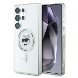 Kup Karl Lagerfeld Button Choupette Kopf Druck Logo MagSafe Samsung Galaxy S25 Ultra weiß - KLD21865 - {ean13} - Sklep Home Screen