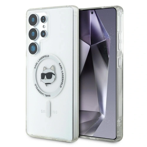 Buy Karl Lagerfeld Button Choupette Head Printed Logo MagSafe Samsung Galaxy S25 Ultra white - KLD21865 - {ean13} - Home Screen Store Europe