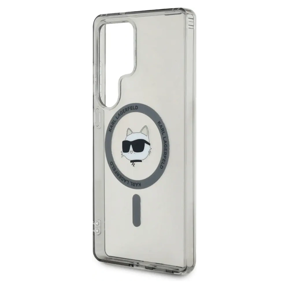 Etui Karl Lagerfeld Button Choupette Head Printed Logo MagSafe Samsung Galaxy S25 Ultra czarny