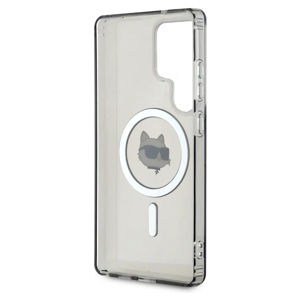 Etui Karl Lagerfeld Button Choupette Head Printed Logo MagSafe Samsung Galaxy S25 Ultra czarny