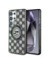 Etui Karl Lagerfeld Button Karl & Choupette Heads On KL Pattern MagSafe Samsung Galaxy S25 Ultra czarny