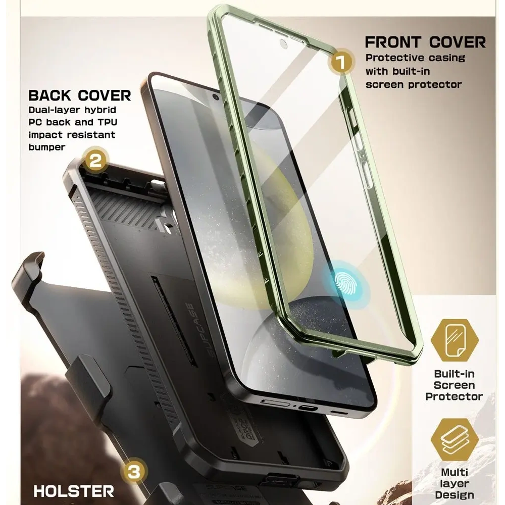 Etui Supcase Unicorn Beetle Pro 2-set Samsung Galaxy S25 Guldan