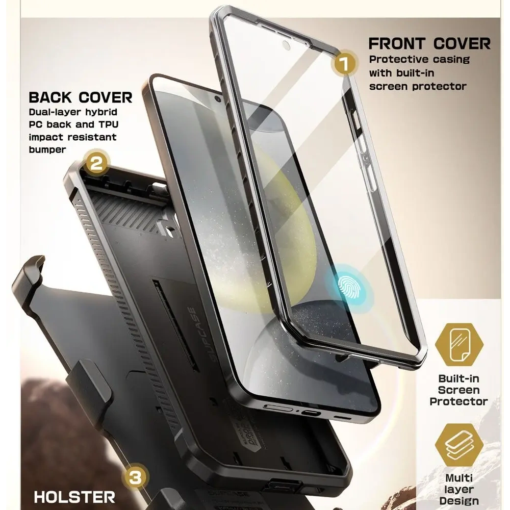 Etui Supcase Unicorn Beetle Pro 2-set Samsung Galaxy S25+ Plus Black