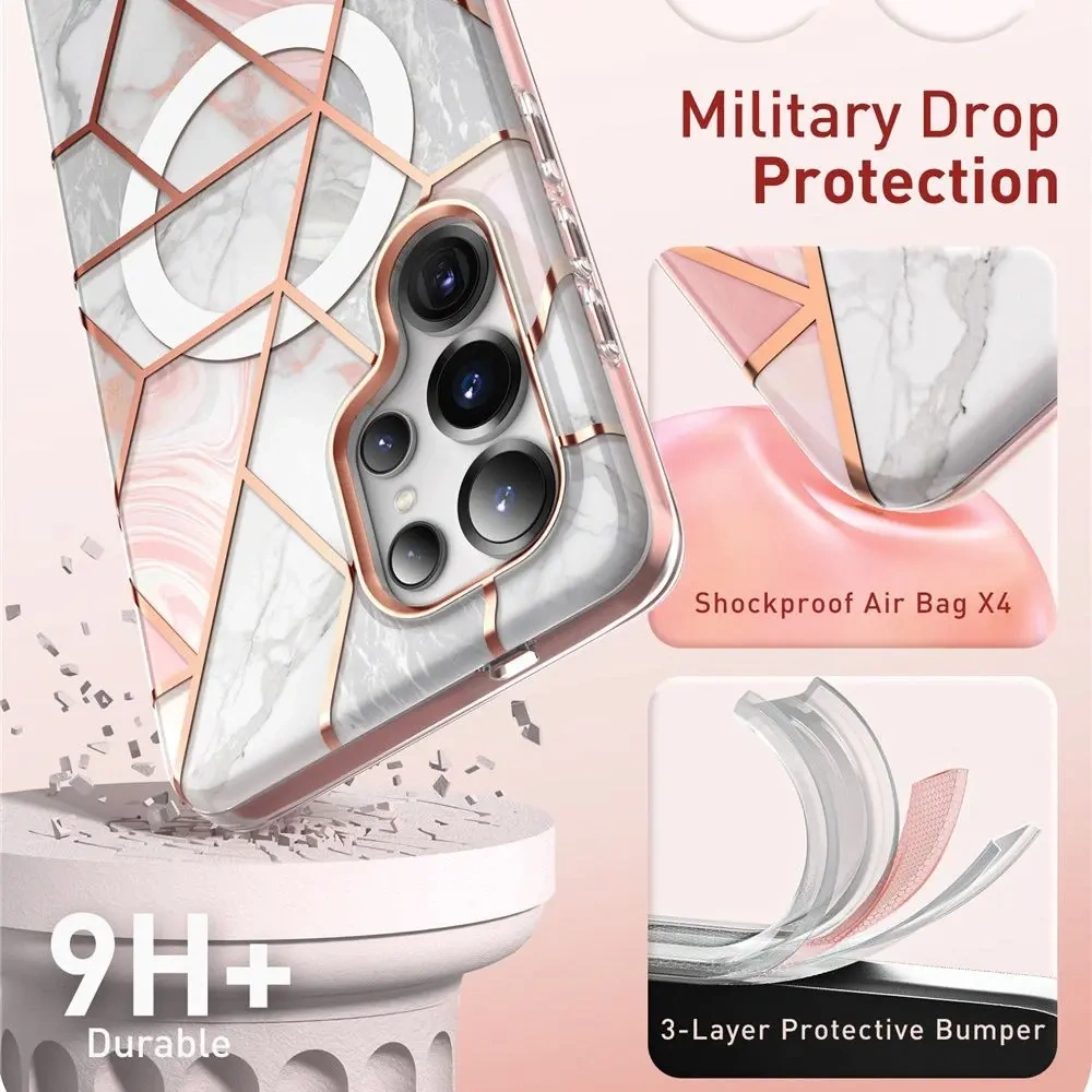 Etui Supcase Cosmo Mag MagSafe Samsung Galaxy S25 Ultra Marble