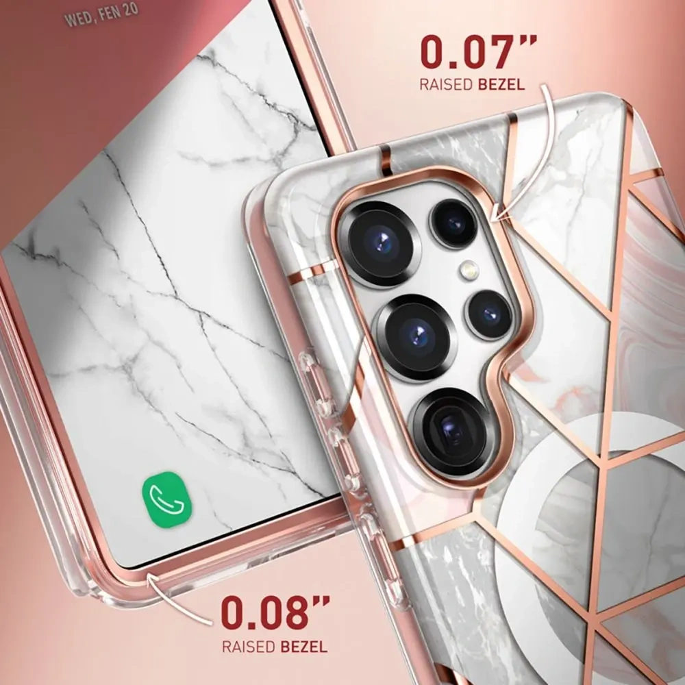 Etui Supcase Cosmo Mag MagSafe Samsung Galaxy S25 Ultra Marble