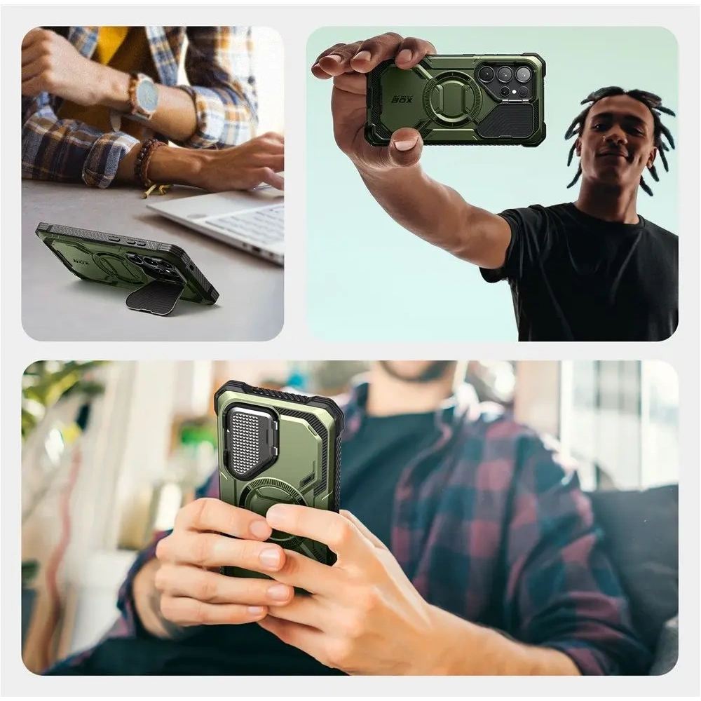 Etui Supcase IBLSN ArmorBox Mag MagSafe Samsung Galaxy S25 Ultra Guldan