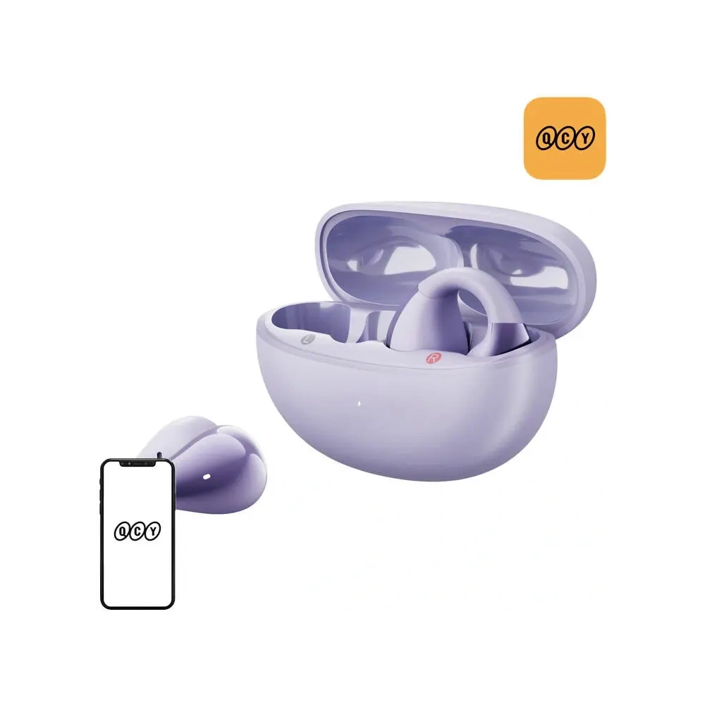 Bezprzewodowe słuchawki z klipsem QCY Crossky Clip T33 (fioletowe)
