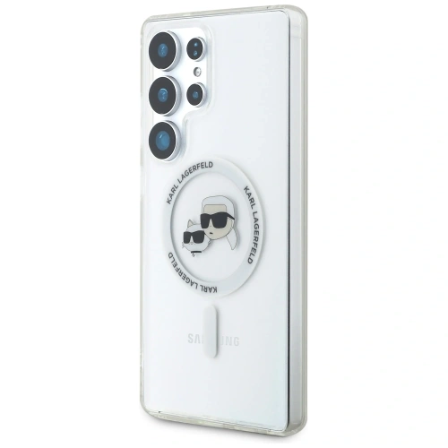 Buy Karl Lagerfeld Button Karl & Choupette Heads Printed Logo MagSafe Samsung Galaxy S25 Ultra white - KLD21868 - {ean13} - Home Screen Store Europe