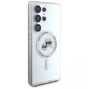 Buy Karl Lagerfeld Button Karl & Choupette Heads Printed Logo MagSafe Samsung Galaxy S25 Ultra white - KLD21868 - {ean13} - Home Screen Store Europe