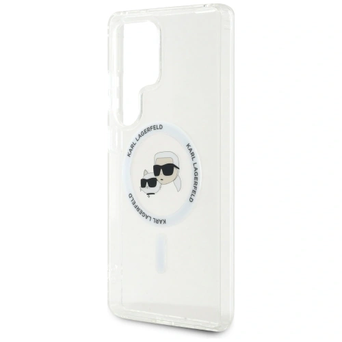 Kup Etui Karl Lagerfeld Button Karl & Choupette Heads Printed Logo MagSafe Samsung Galaxy S25 Ultra bílý - KLD21868 - {ean13} - Sklep Home Screen