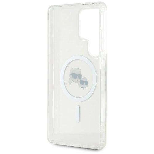 Kup Karl Lagerfeld Buton Karl & Choupette Capete Imprimate Logo MagSafe Samsung Galaxy S25 Ultra alb - KLD21868 - {ean13} - Sklep Home Screen