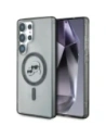 Etui Karl Lagerfeld Tlačítko Karl & Choupette Hlavy Tištěné Logo MagSafe Samsung Galaxy S25 Ultra černé