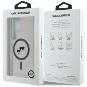 Kup Etui Karl Lagerfeld Tlačítko Karl & Choupette Hlavy Tištěné Logo MagSafe Samsung Galaxy S25 Ultra černé - KLD21869 - {ean13} - Sklep Home Screen