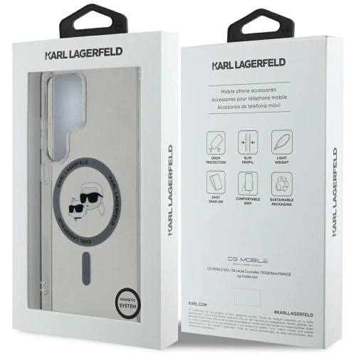 Kup Karl Lagerfeld Gomb Karl & Choupette Fejek Nyomtatott Logó MagSafe Samsung Galaxy S25 Ultra fekete - KLD21869 - {ean13} - Sklep Home Screen