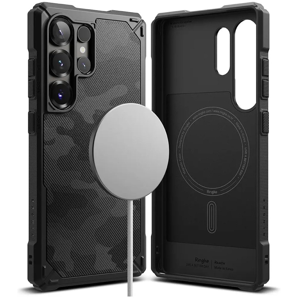 Etui Ringke Rugged Gear Magnetic MagSafe Samsung Galaxy S25 Ultra Camo Black