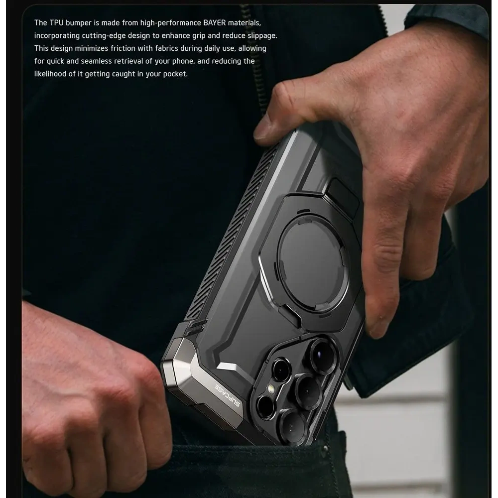 Etui Supcase Unicorn Beetle Grip Mag MagSafe Samsung Galaxy S25 Ultra Black