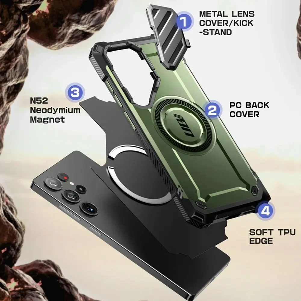 Etui Supcase Unicorn Beetle XT Mag MagSafe Samsung Galaxy S25 Ultra Guldan