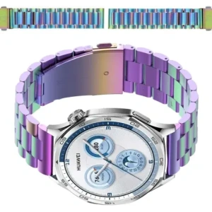 Kup Pasek ze stali nierdzewnej Bizon Strap Watch Aura do Smartwatcha 22 mm tęczowy - BIZ8178 - {ean13} - Sklep Home Screen